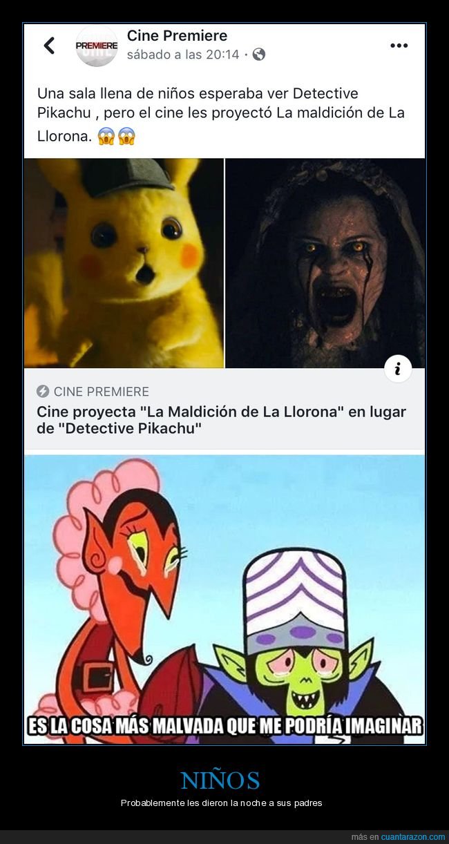 cines,la maldición de la llorona,detective pikachu,fails