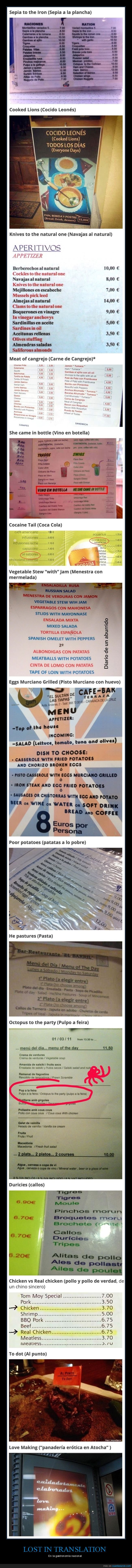 traducciones,cartas,restaurantes,fails