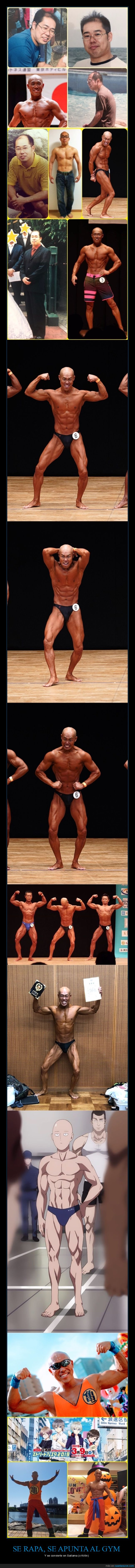 cambio,antes,despu&eacute;s,saitama,krilin