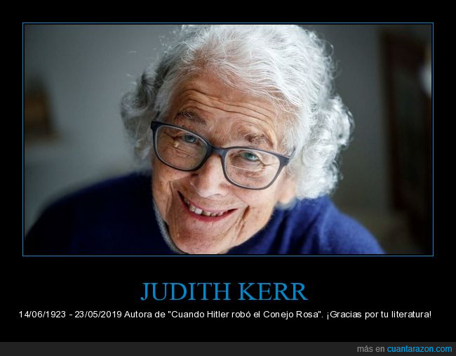 judith kerr,escritora,muerte,dep,cuando hitler robó el conejo rosa