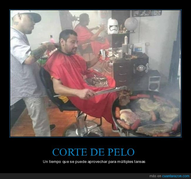 corte de pelo,barbacoa,wtf