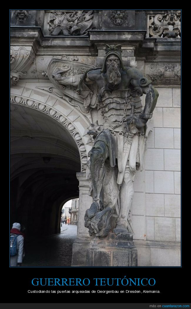 guerrero teutónico,estatua,georgenbau,dresden,curiosidades