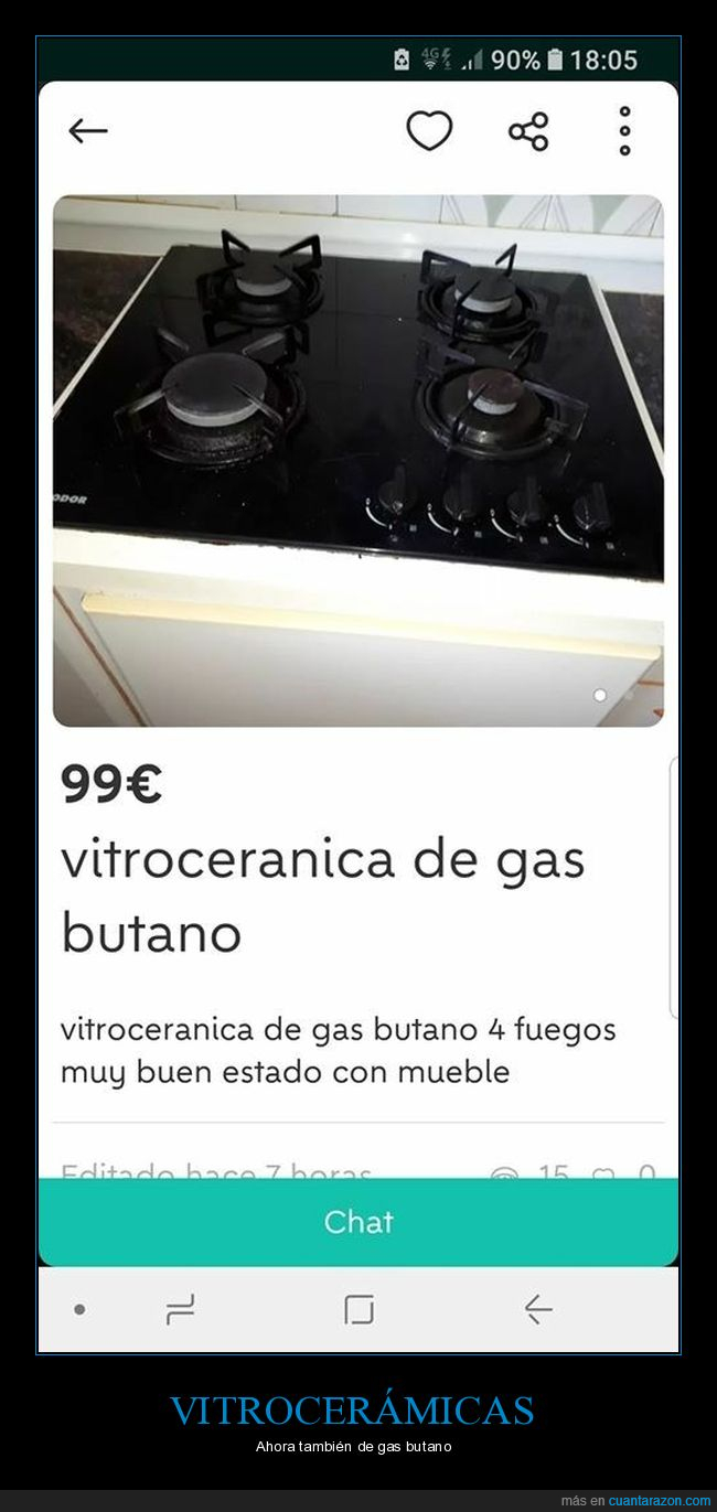 vitrocerámica,gas,fail,anuncio,wallapop,ortografía