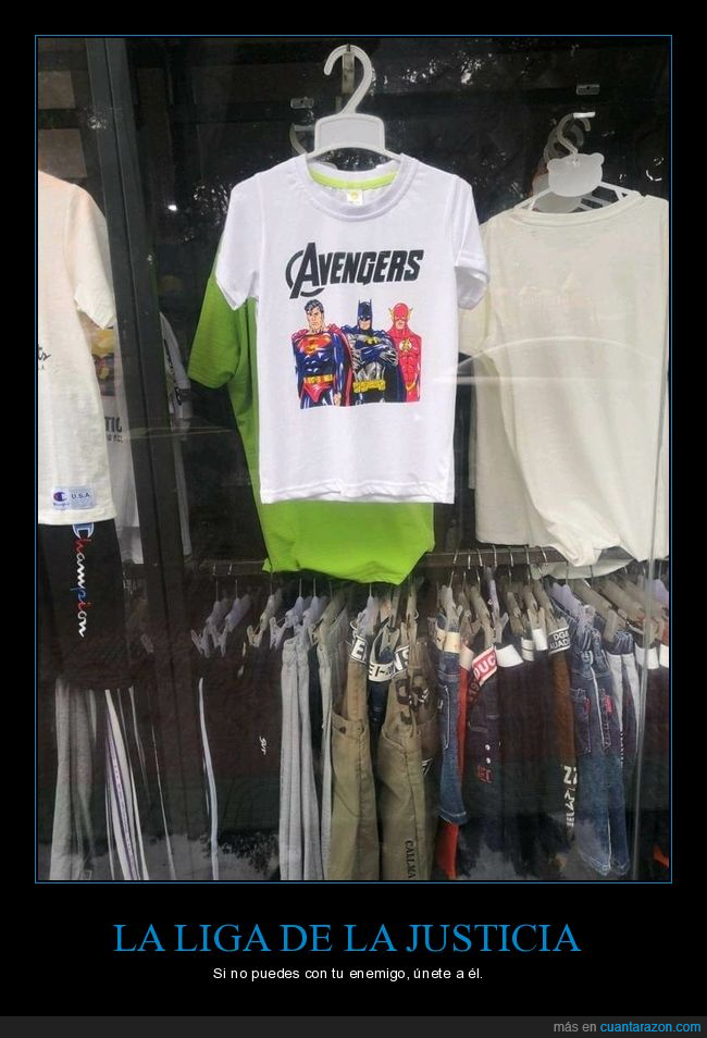 camiseta,los vengadores,la liga de la justicia,fails