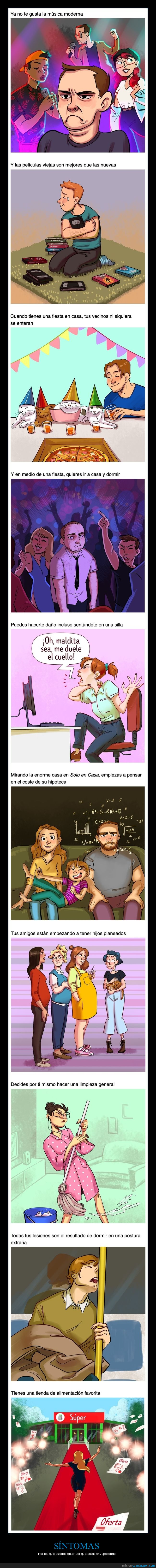 madurar,envejecer,síntomas