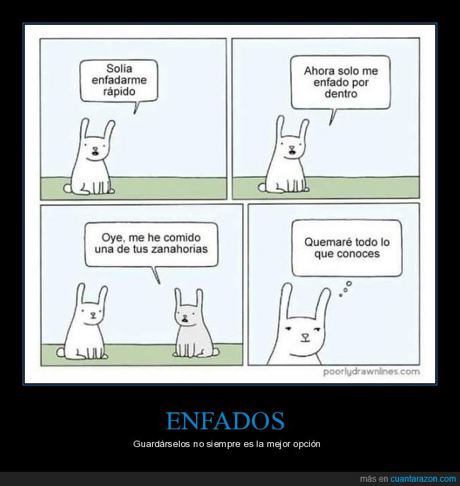 enfadarse,por dentro