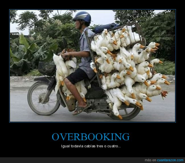 moto,pato,patos,overbooking,wtf