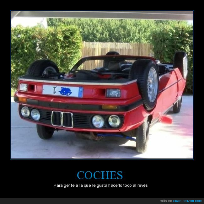 coche,al revés,wtf