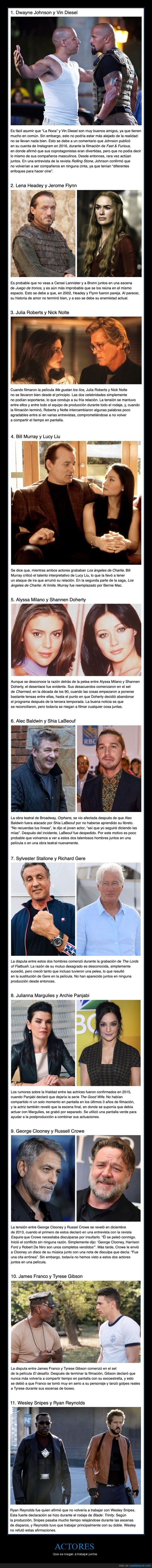 actores,trabajar juntos,enemistad