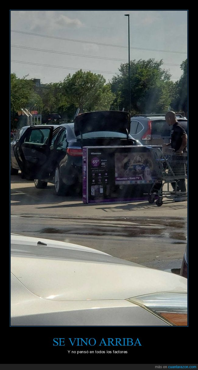 televisión,coche,grande,fails