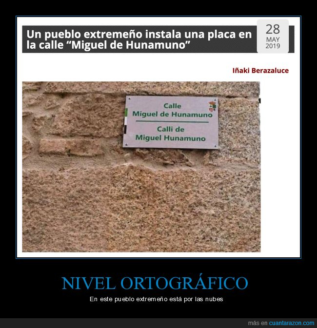 placa,miguel de unamuno,calle,ortografía,fails