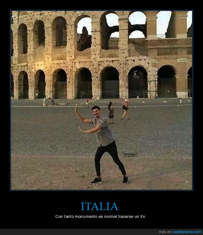 coliseo,pose,torre de pisa