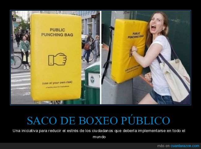 saco de boxeo,público,estrés