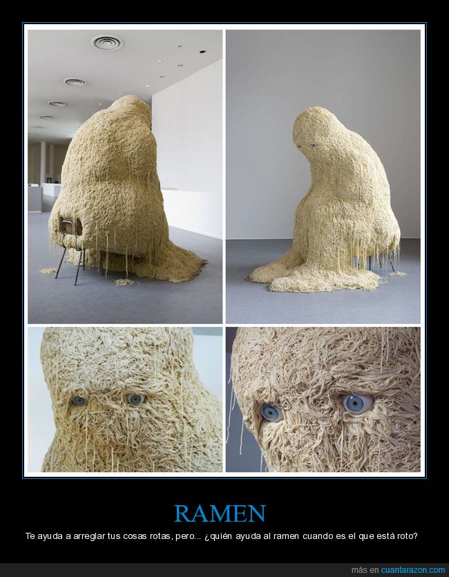 ramen,arreglar,roto,escultura,wtf