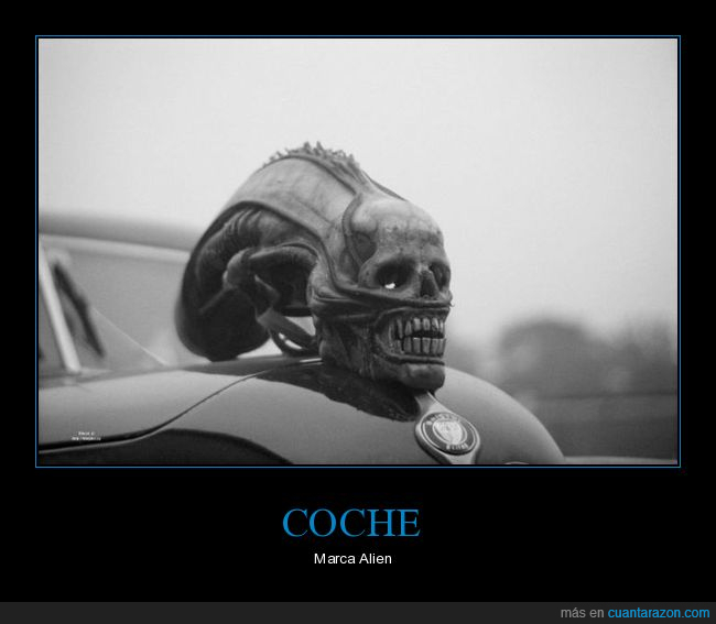 coche,emblema,cabeza,alien,wtf