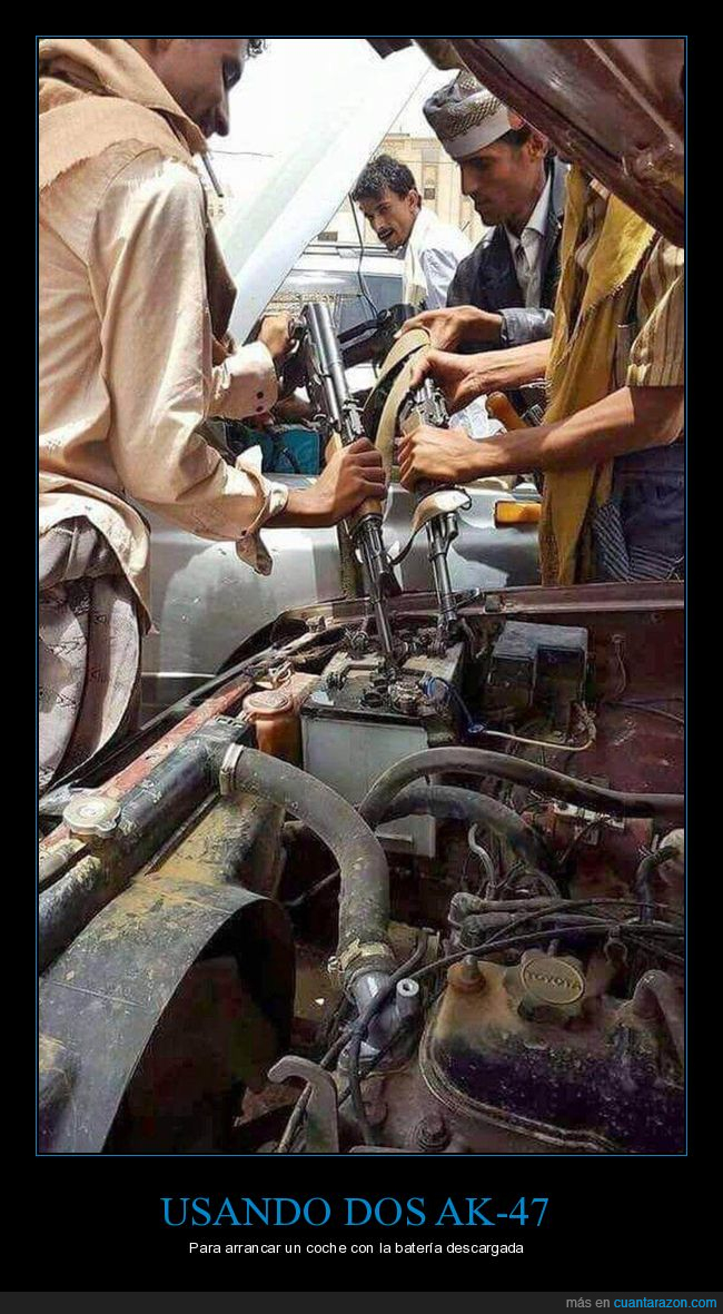 ak 47,coches,batería