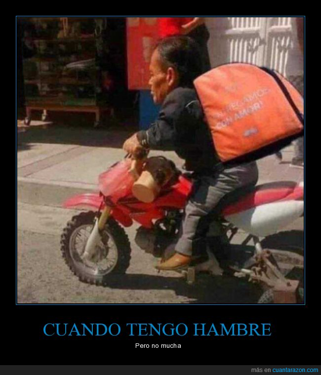 hambre,poca,enano,mini moto,wtf