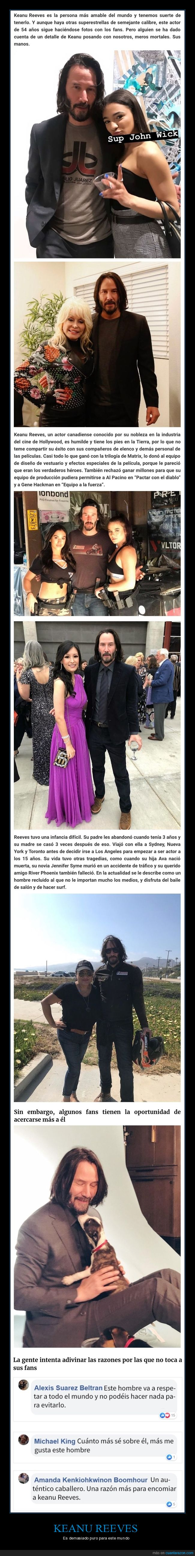 keanu reeves,manos,tocar