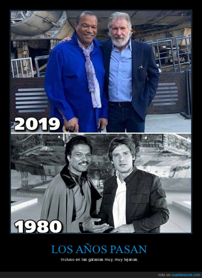 billy dee williams,harrison ford,antes,ahora,star wars
