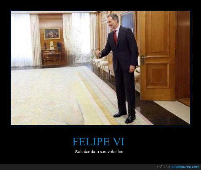 felipe vi,rey,saludando,votantes