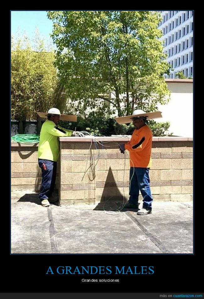 trabajadores,cascos,cartón,sombra