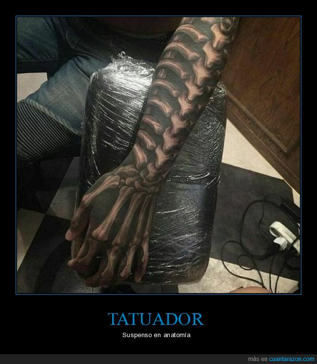 tatuaje,huesos,brazo,fails