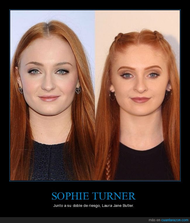 sophie turner,doble,parecidos