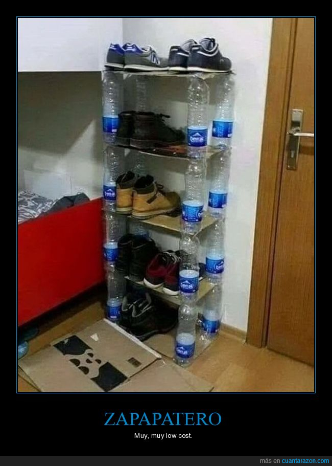 zapatero,botellas,low cost