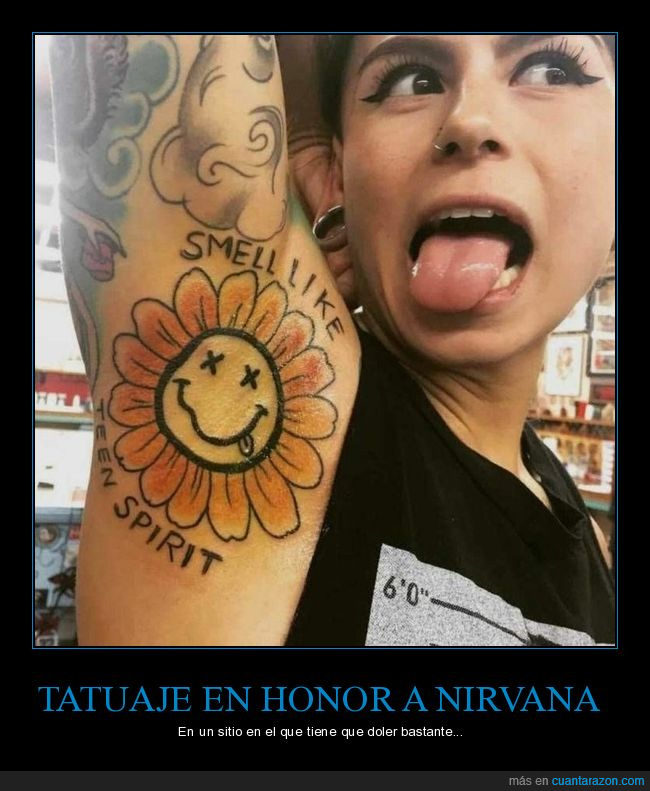 tatuaje,smells like teen spirit,nirvana,axila