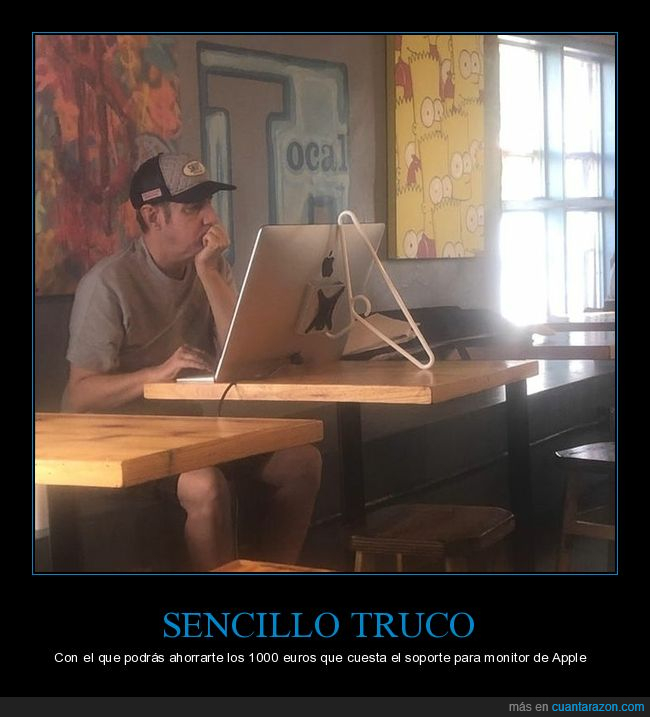 monitor,apple,truco,percha,soporte