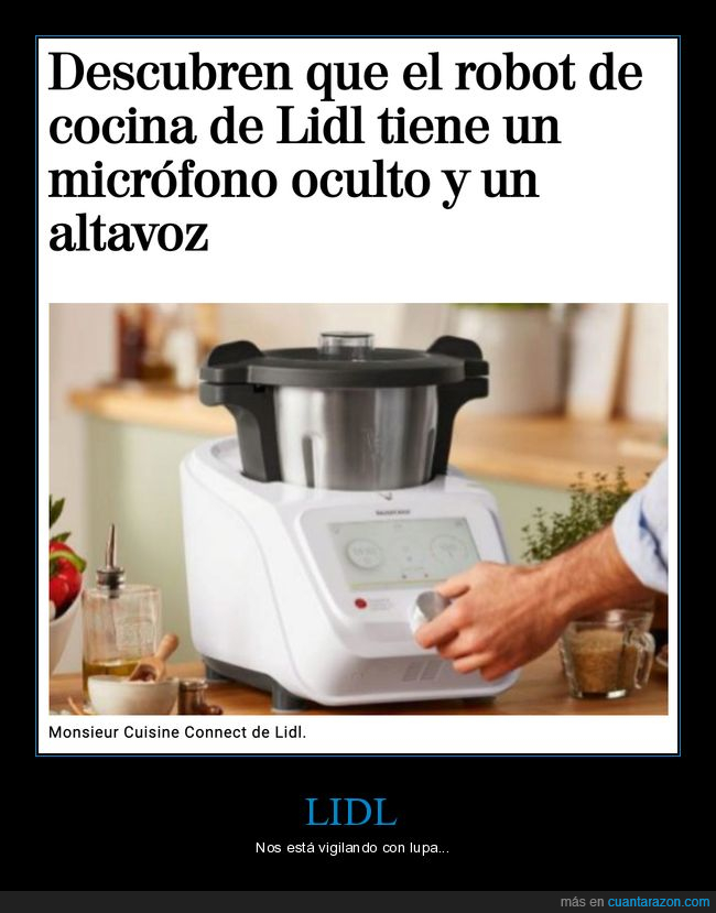 robot de cocina,lidl,micrófono,oculto
