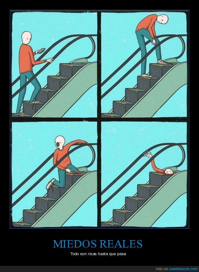 escaleras mecánicas,miedo