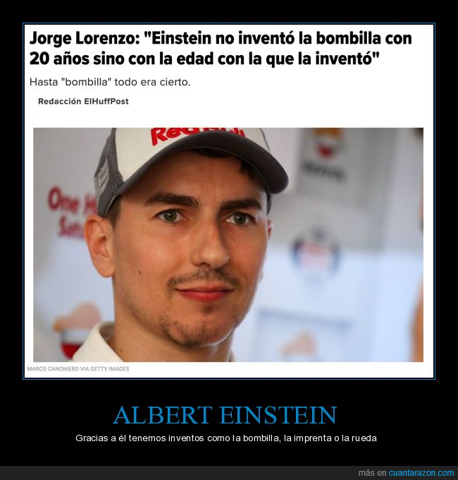 jorge lorenzo,einstein,bombilla,fails