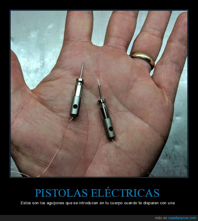 pistola eléctrica,aguijones,curiosidades