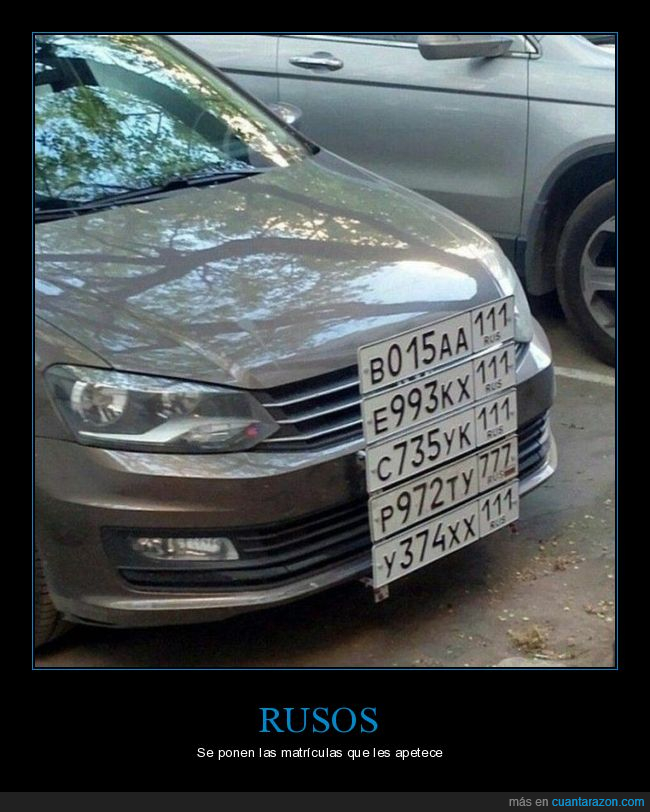 coche,matrículas,rusos,wtf