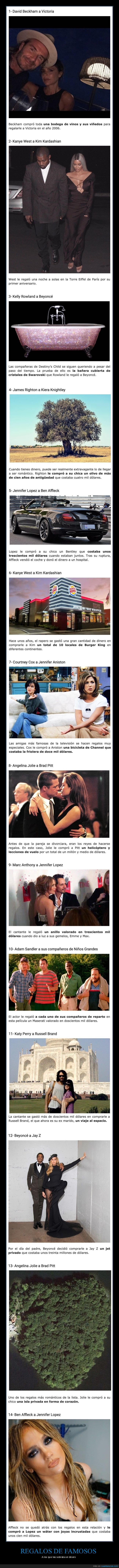 regalos,exagerados,famosos