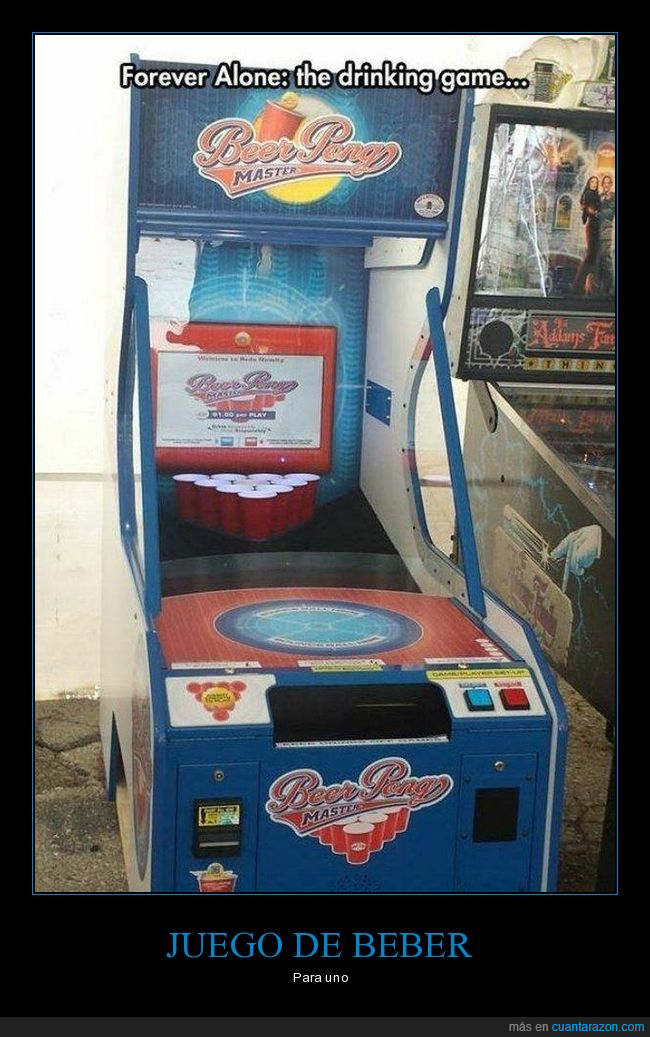 juego,beber,beer pong,forever alone