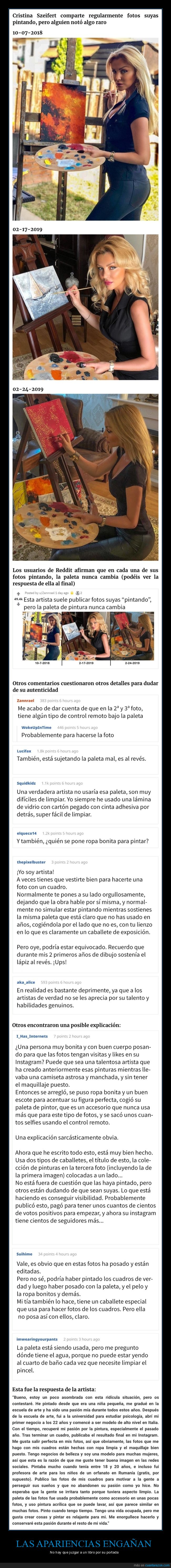 cristina szeifert,artista,pintando,paleta