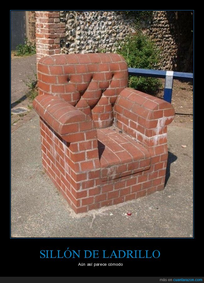 sillón,ladrillo,wtf