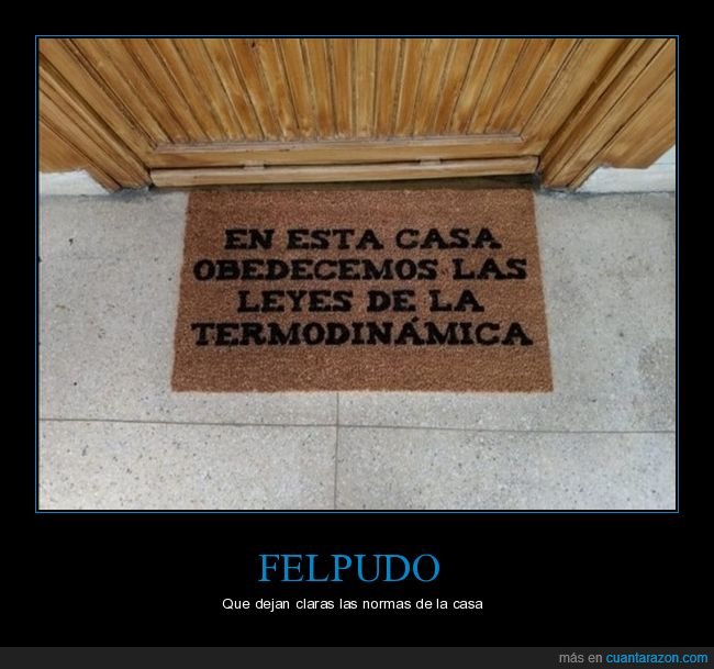 felpudo,casa,leyes,termodinámica