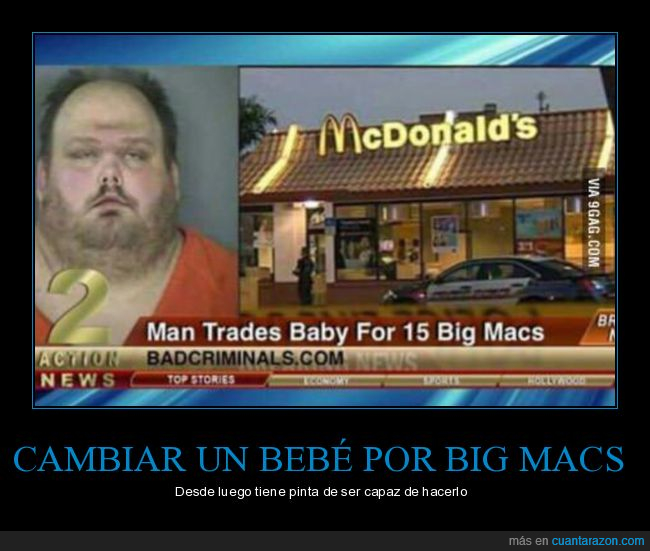 cambiar,bebé,big mac,mcdonald's,wtf