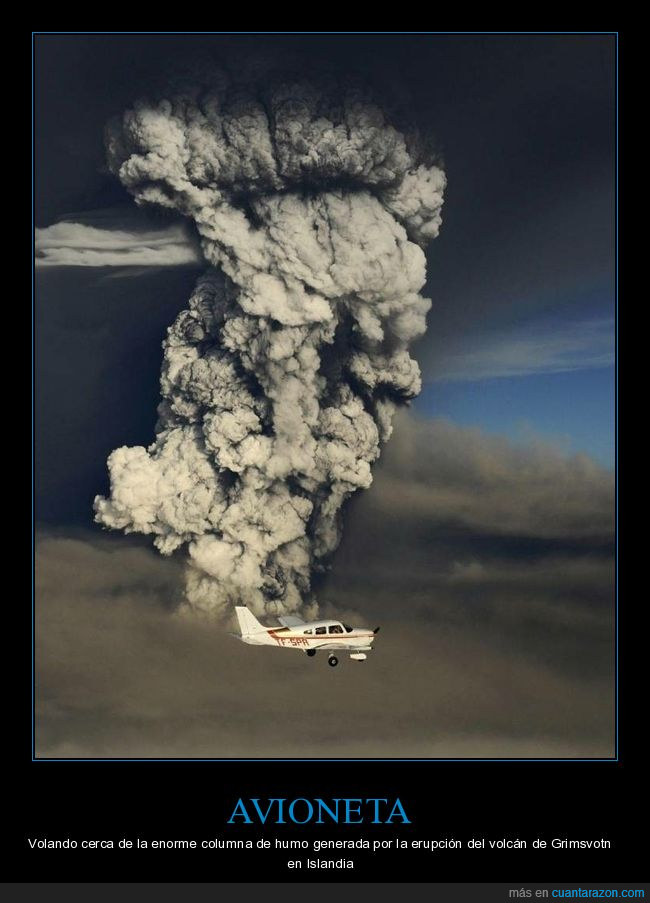 avioneta,volcán,grimsvotn
