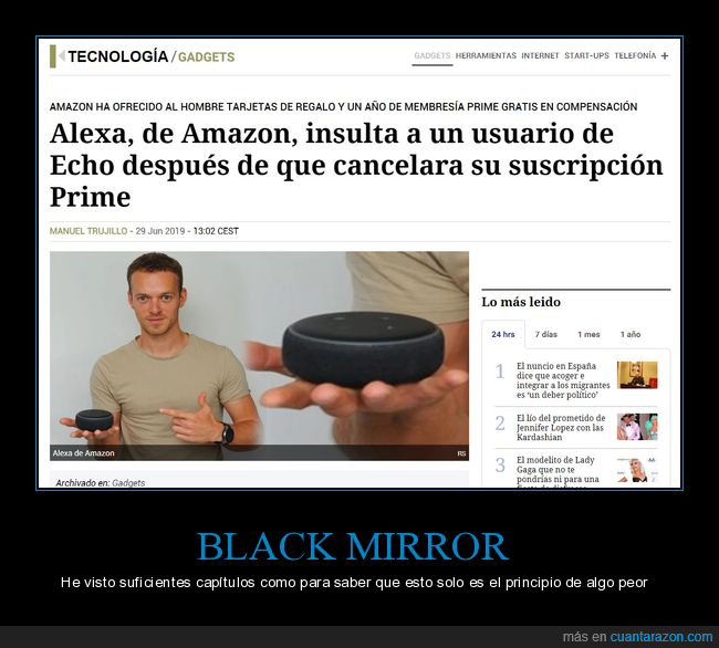 alexa,amazon,insultar,cancelar,suscripción