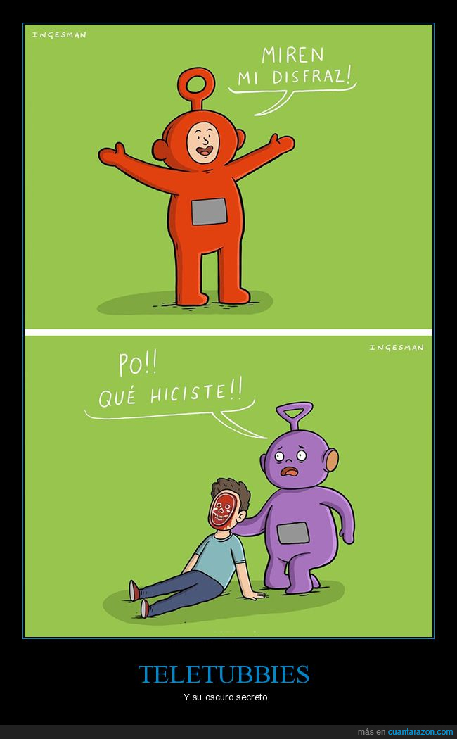 teletubbies,disfraz,po,cara