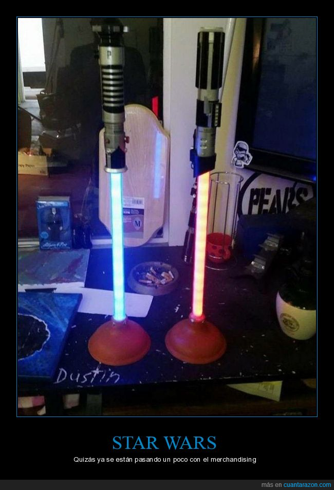 star wars,desatascadores,sables láser