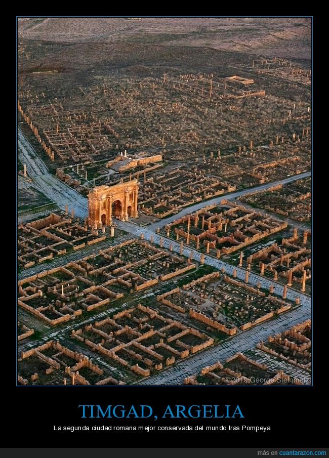 timgad,argelia,cidad romana,curiosidades
