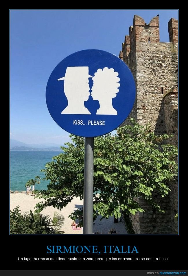 sirmione,italia,zona,enamorados,besos