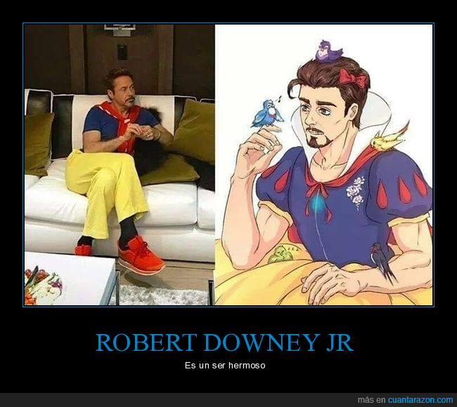 robert downey jr,blancanieves,parecidos