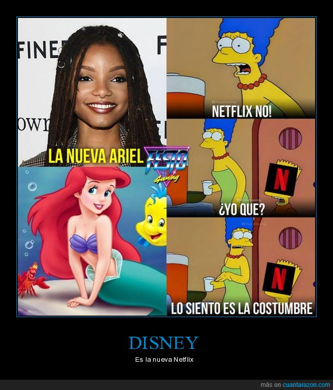 ariel,sirenita,netflix,simpsons