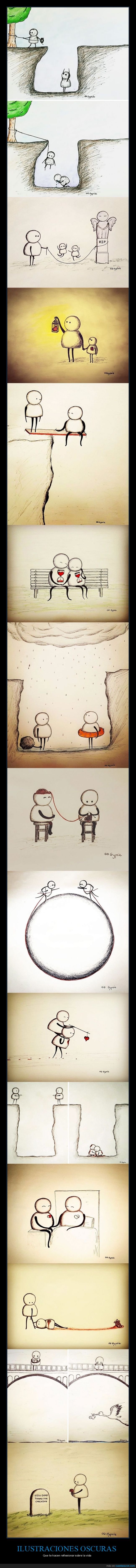 ilustraciones,oscuras,vida